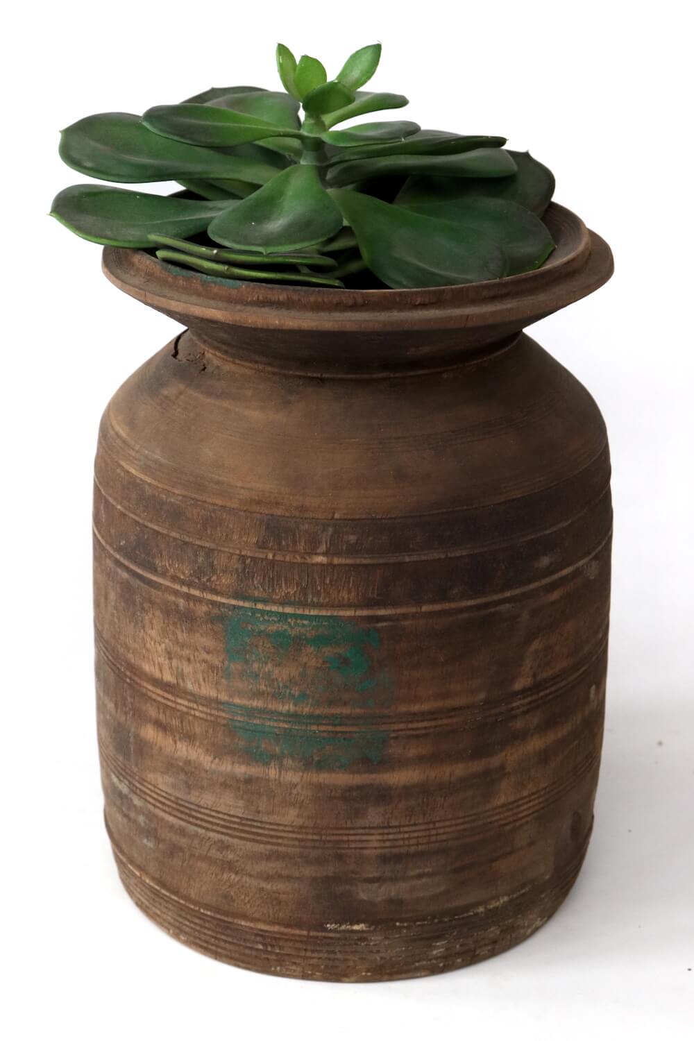 Wooden neck pot Nepal, 24x18 