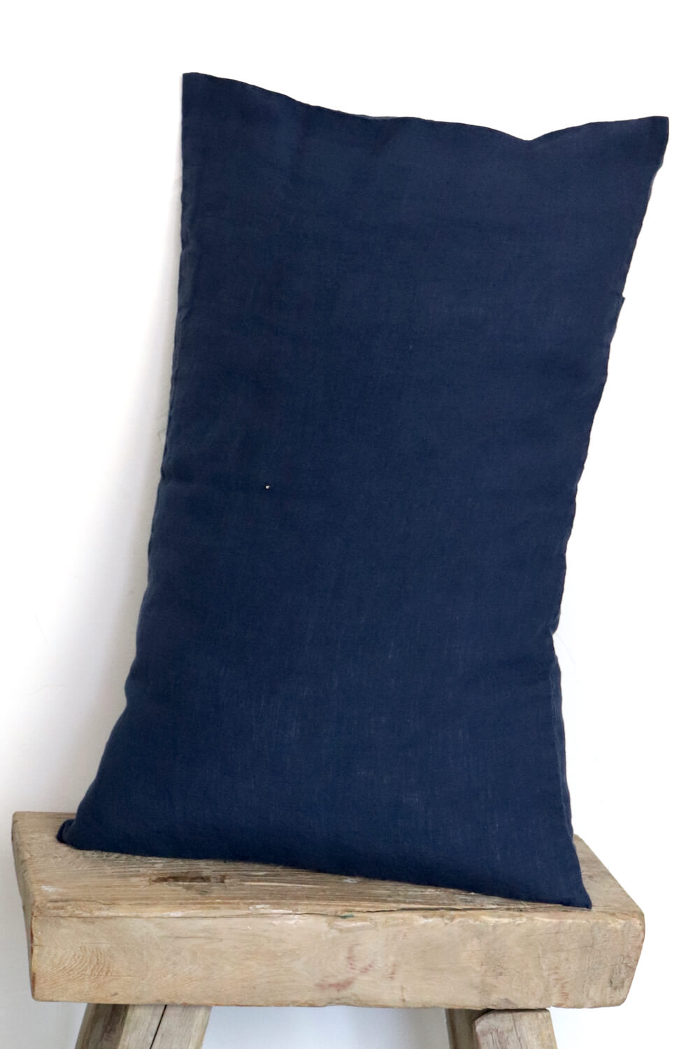 Linen cushion cover navy blue 30x50 