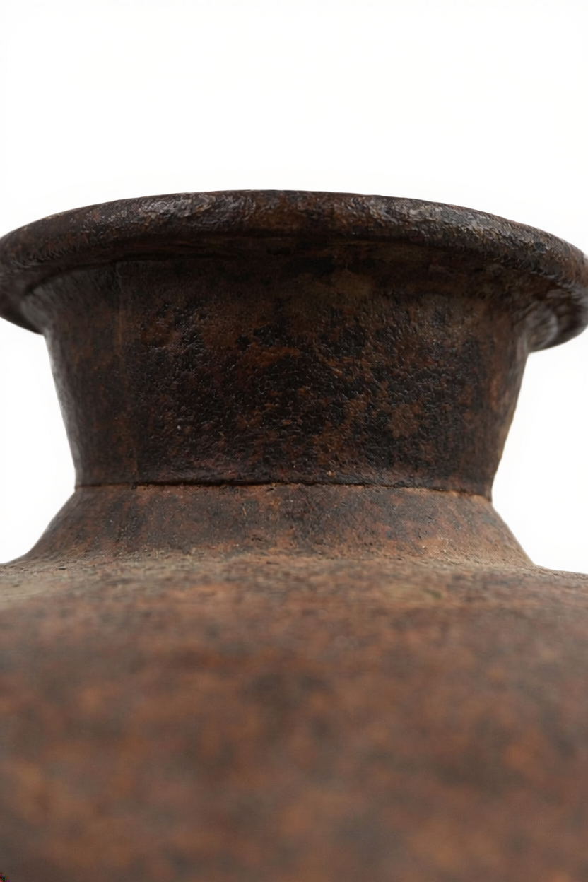 Metallvase Indien rustikal