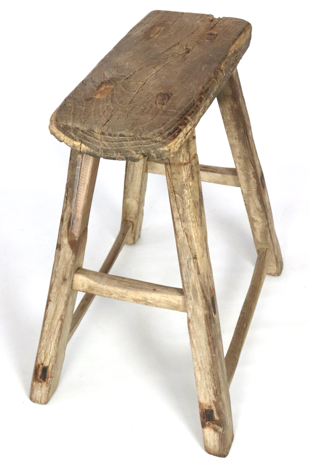 Rustic wooden stool China 