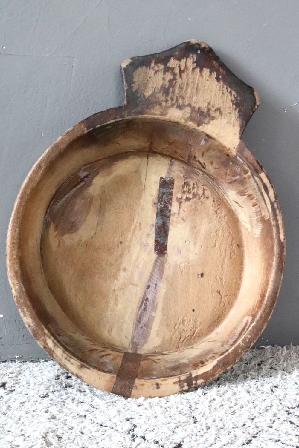 Große Holzschale rustikal  antik, 8x55x42