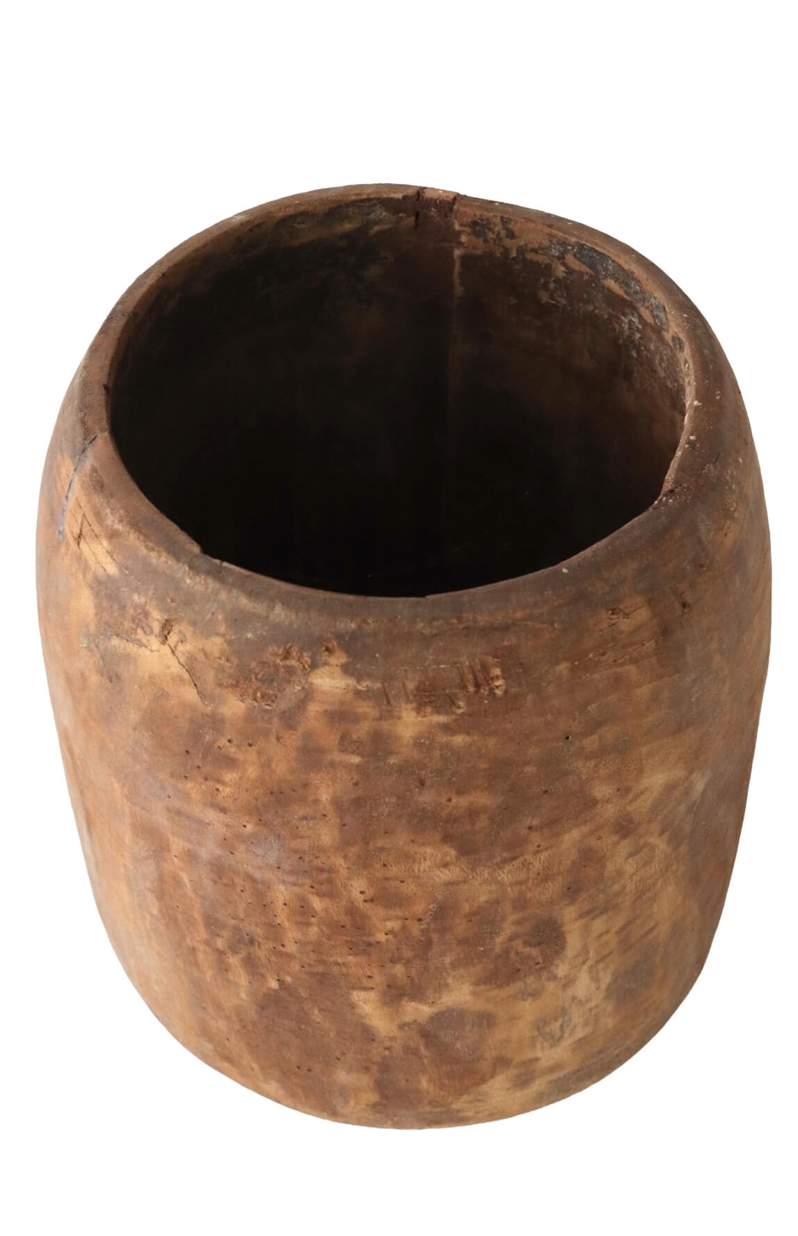 Old wooden pot from Nepal