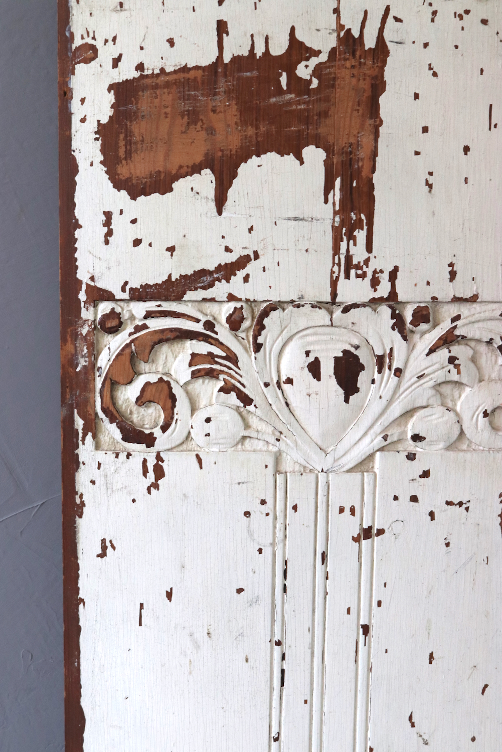 Antique shabby chic wooden panel