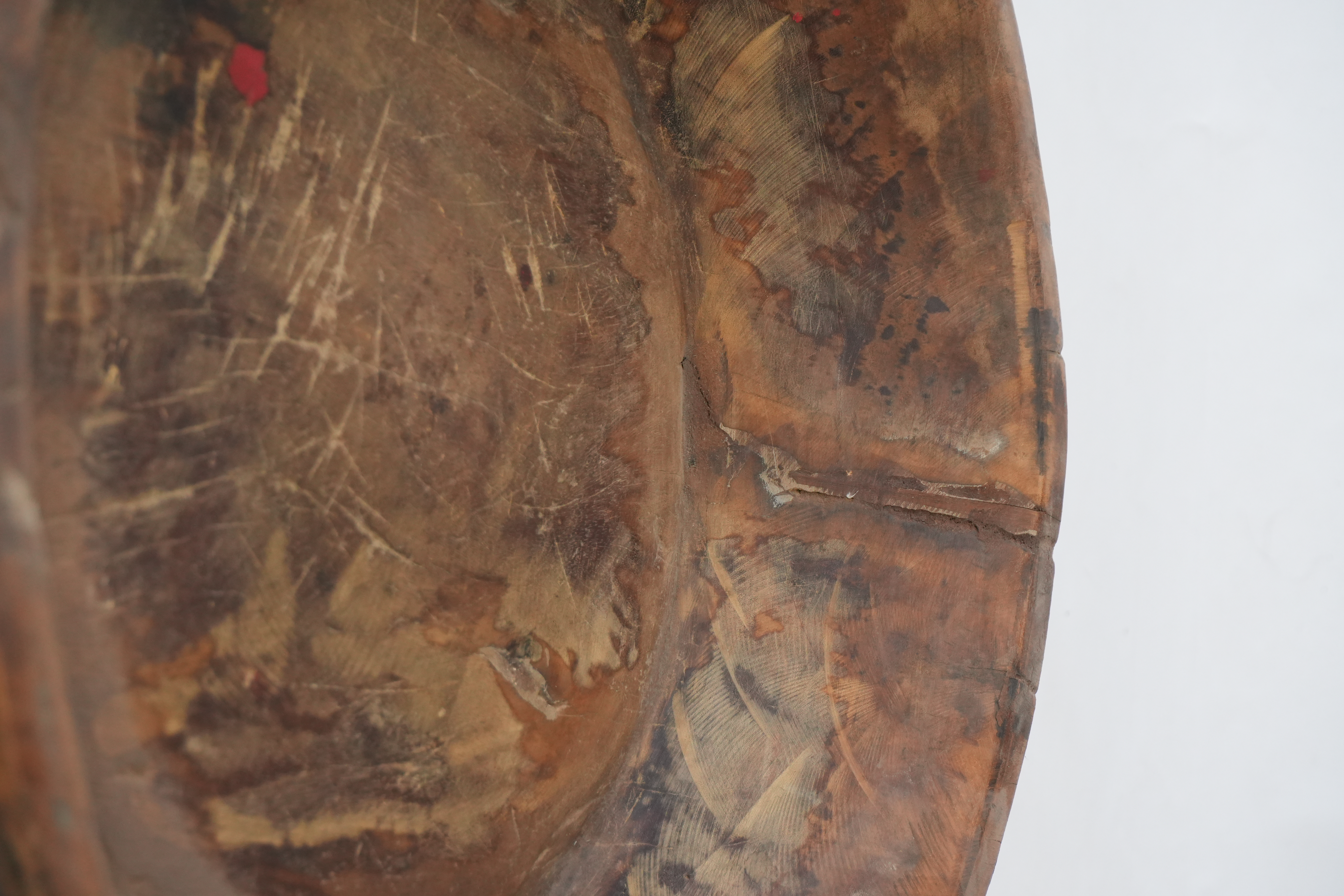 rustikale Holzschale antik Indien Ø42 cm