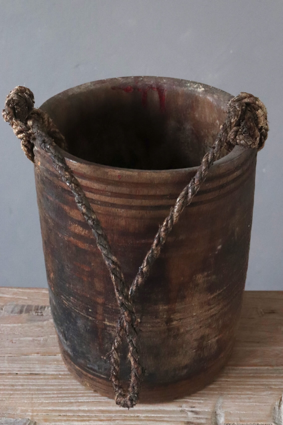 Wassereimer antik Nepal 24xø18