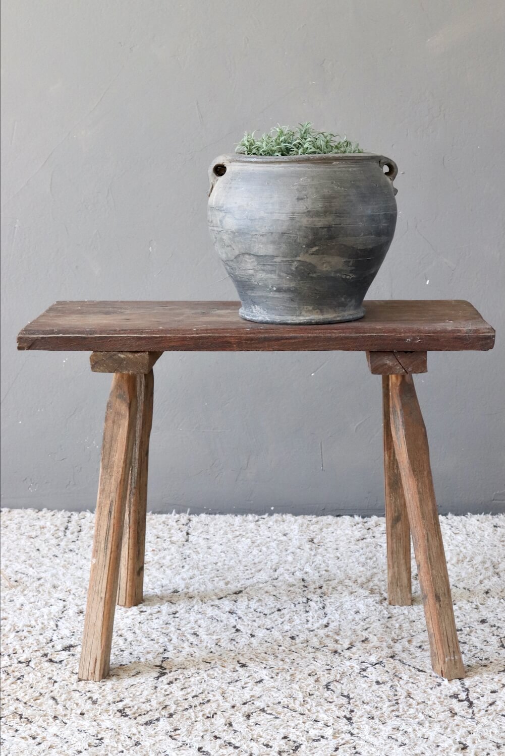 Old stool natural wood