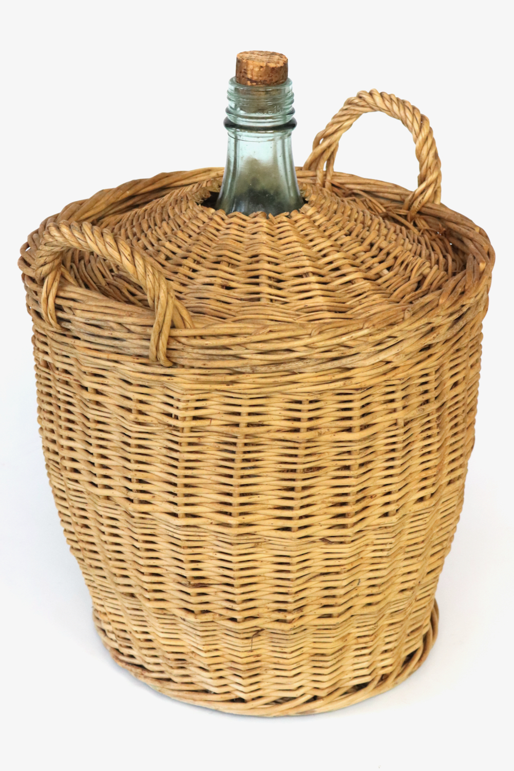 Weinballon antik mit Korb 53xø37 Weinballon antik mit Korb 53xø37