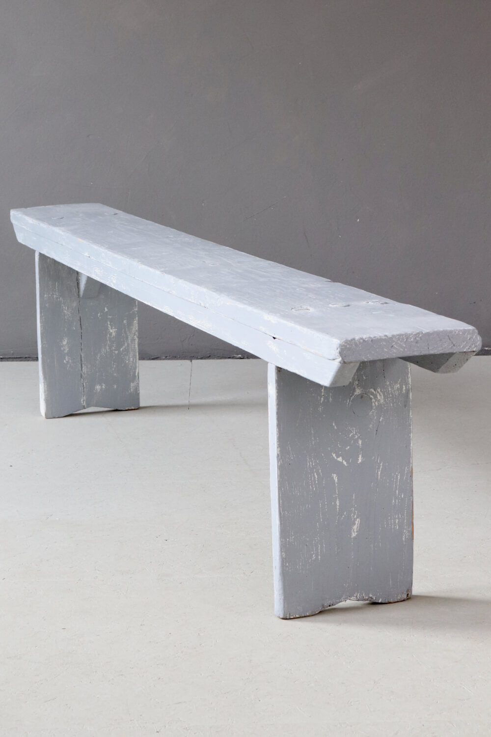 Ancient grey farmhouse bench, 200 cm