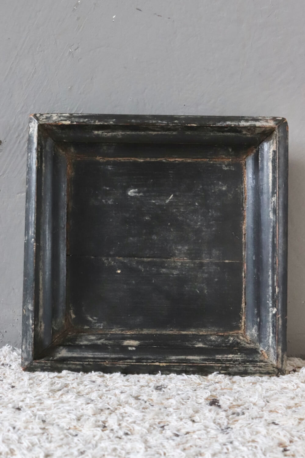 Antique  square wooden tray 21x21
