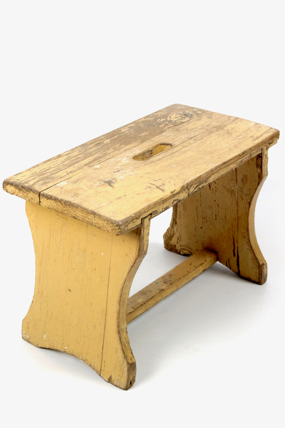 Antiker Fußschemel ocker Antiker Fußschemel ocker