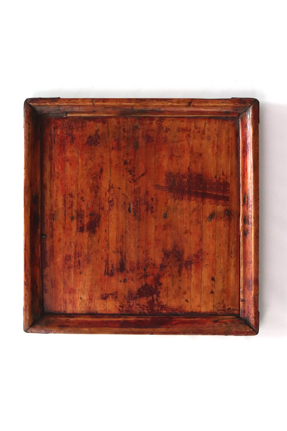 Holztablett quadratisch China antik 47x47