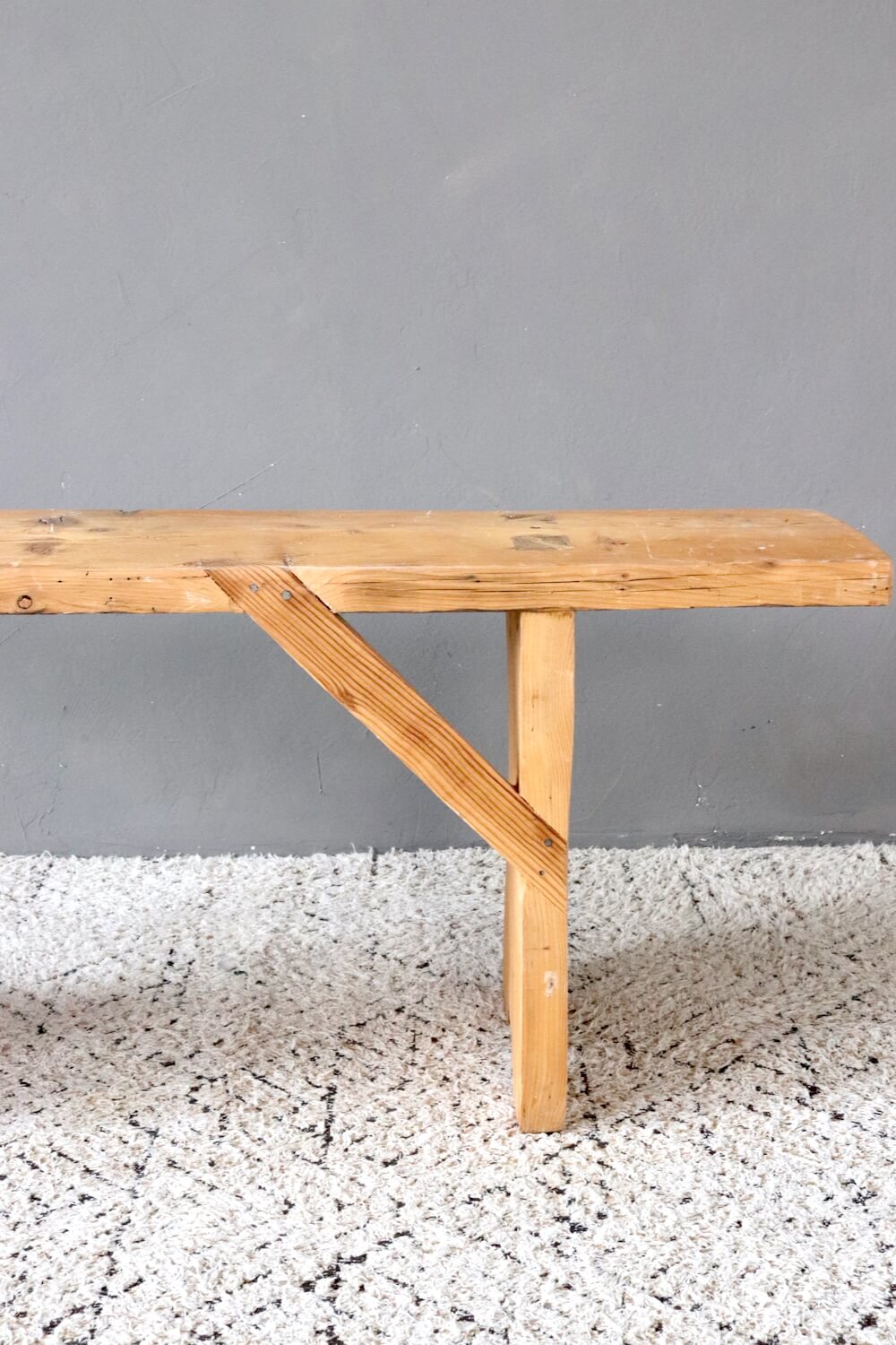 Old wooden farmhouse bench 120 cm