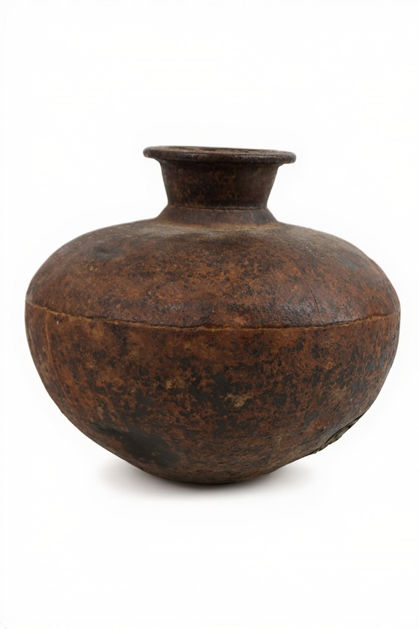 Metallvase Indien rustikal