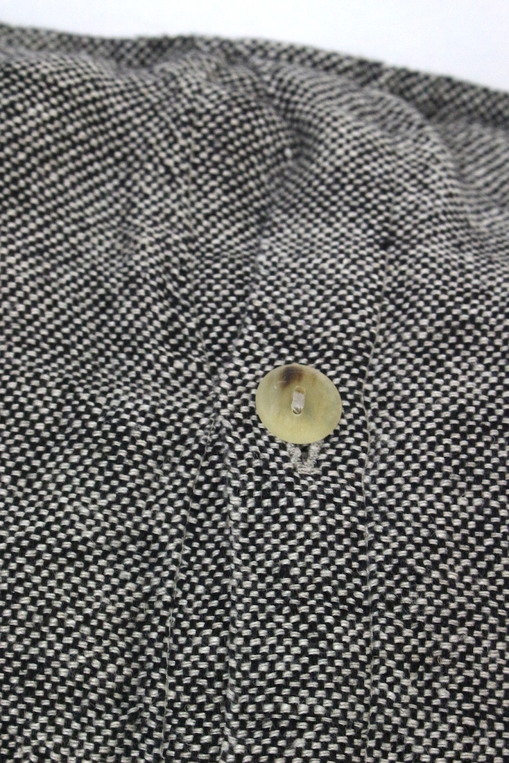 back Leinenkissen beige schwarz meliert, 45x45
