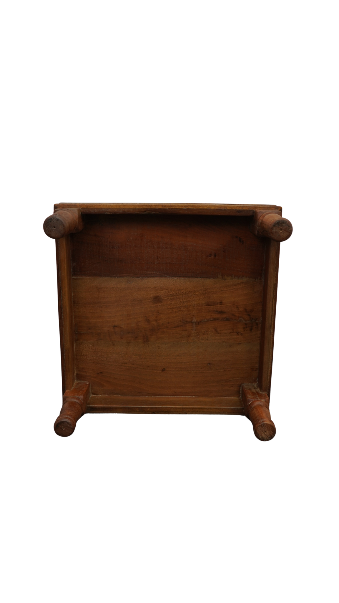 Massivholz Couchtisch mit gedrechselten Beinen – rustikales Vintage Design