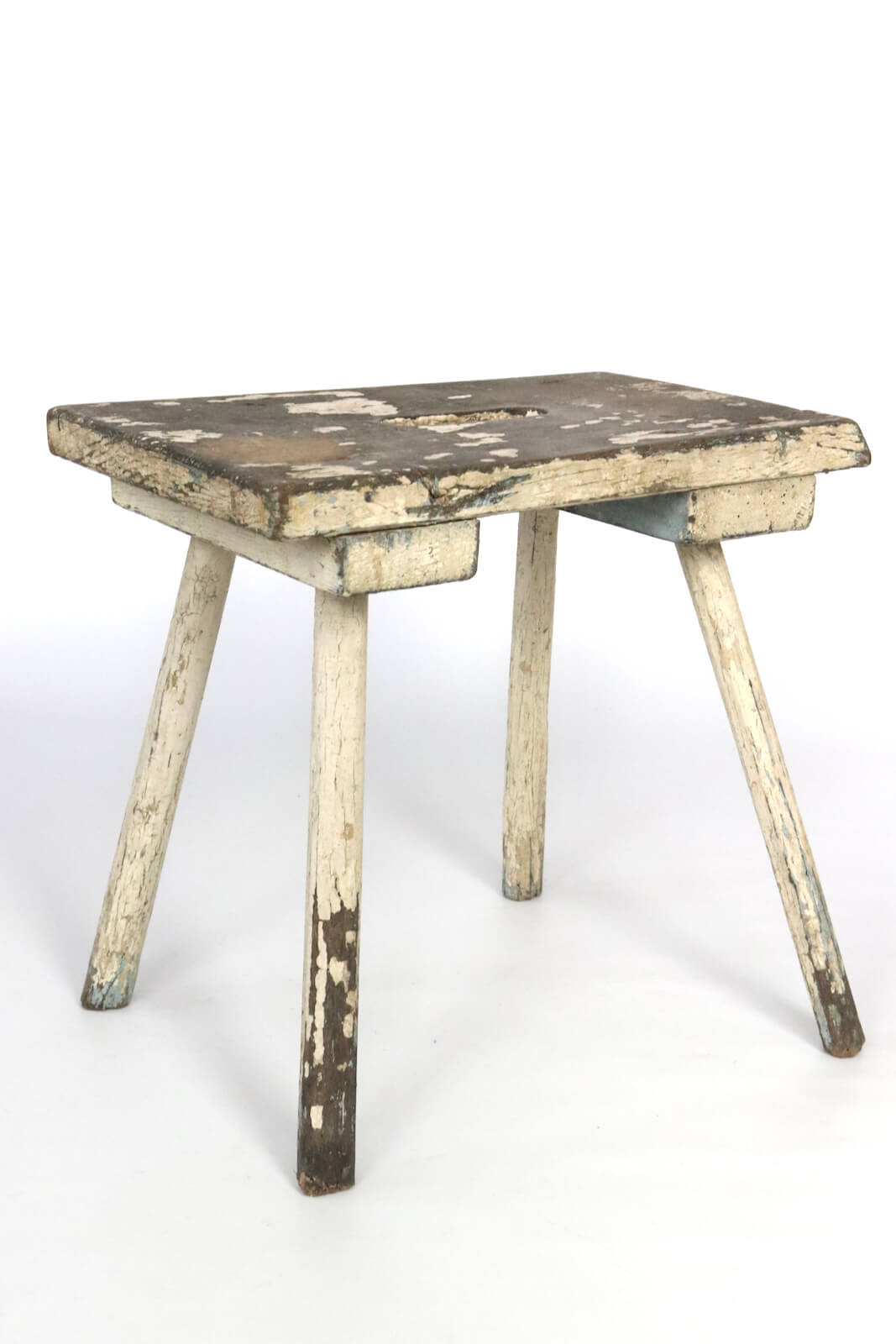 Shabby Hocker aus Holz antik