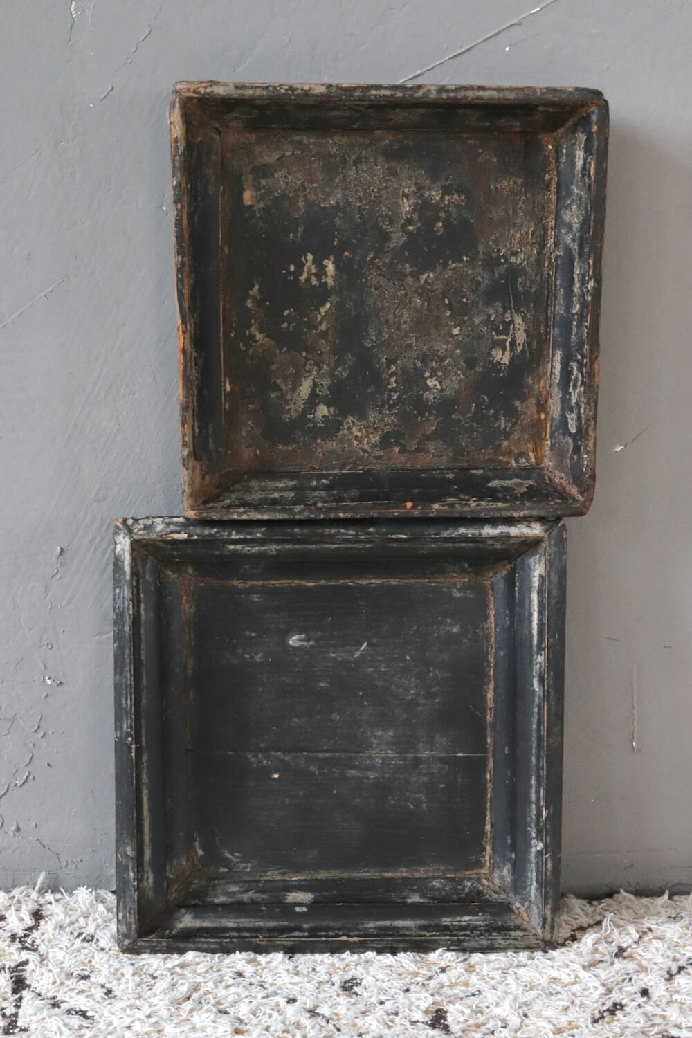 Antique square wooden tray 21x21 Antique square wooden tray 21x21