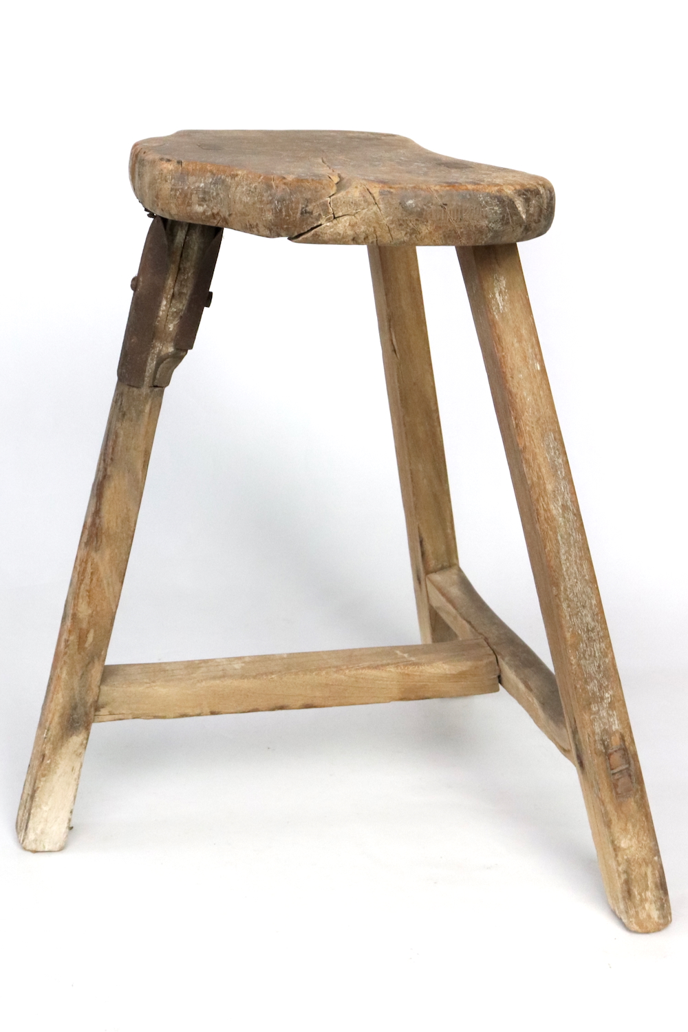 Antique wooden cloud stool 