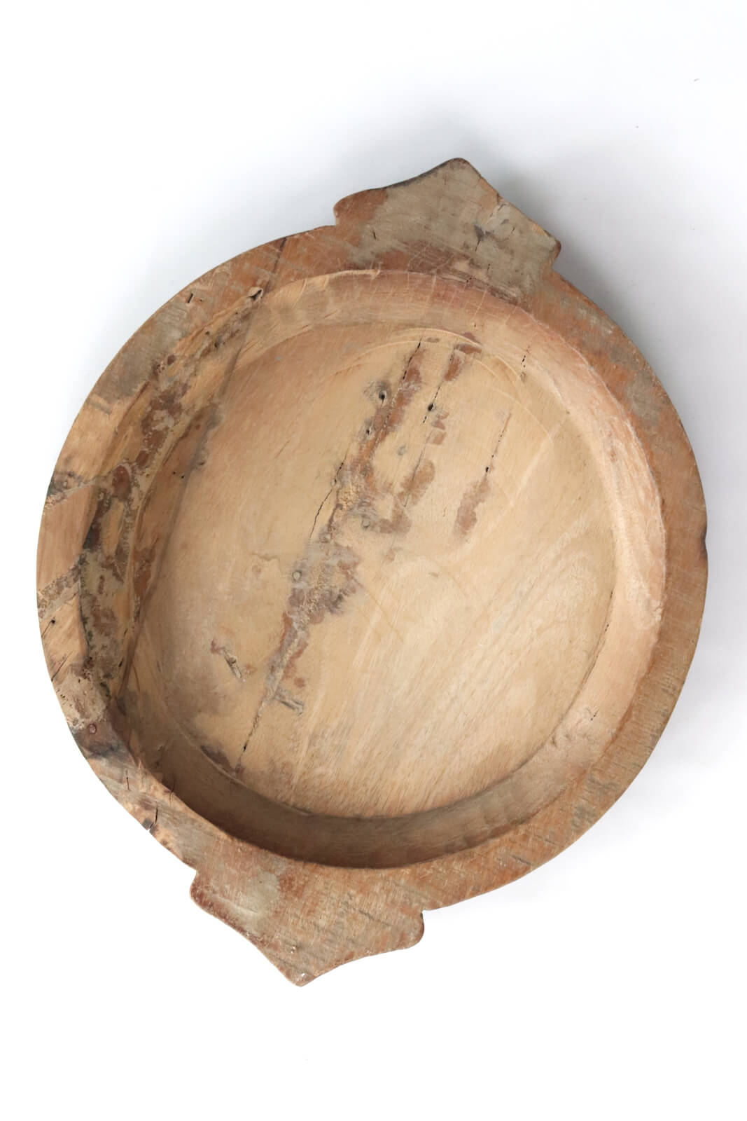 Holzschale Indien antik, Ø 38x47