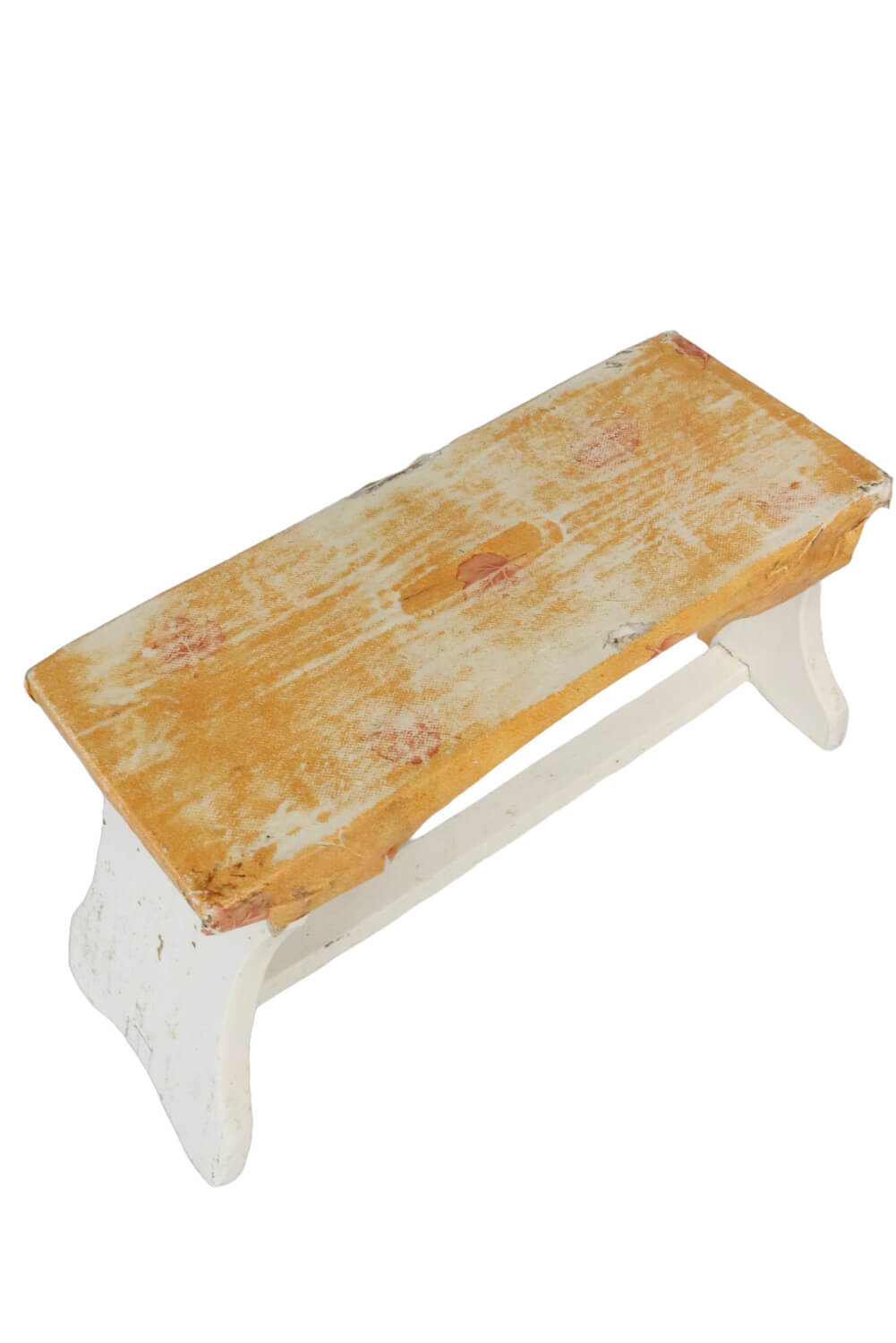 Antique shabby stool white