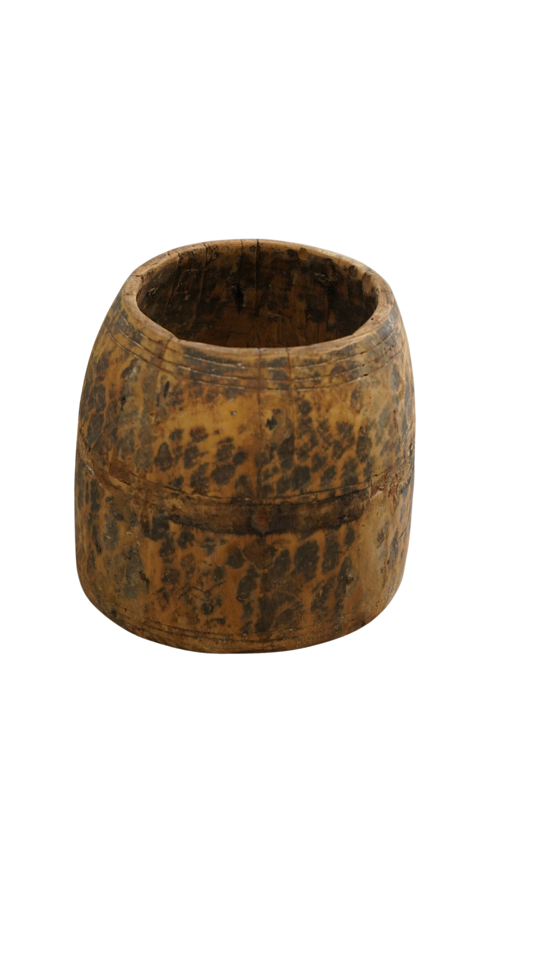 schöne Holzvase - Holztopf Nepal