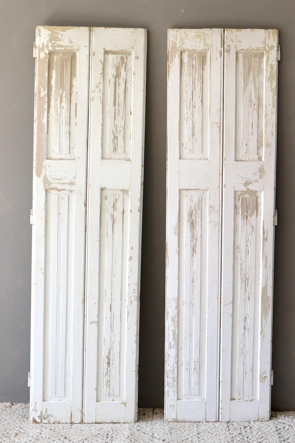 Paar weißer Fensterläden antik, 180x100