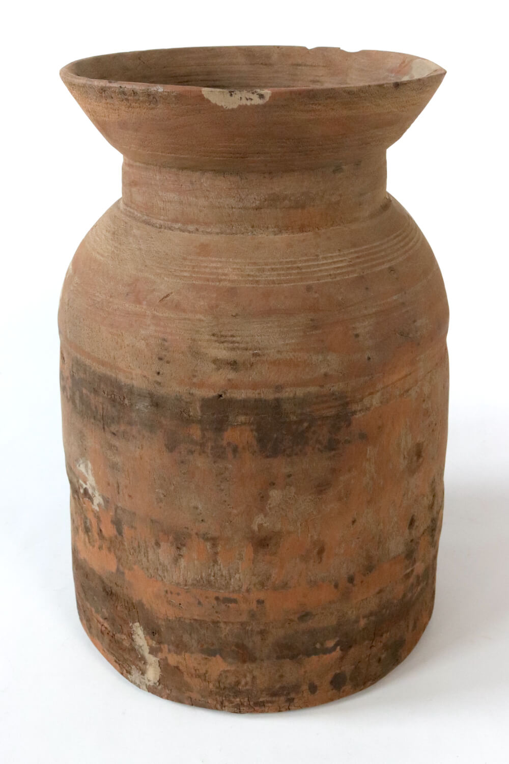 Holzvase antik Nepal, 35xø23