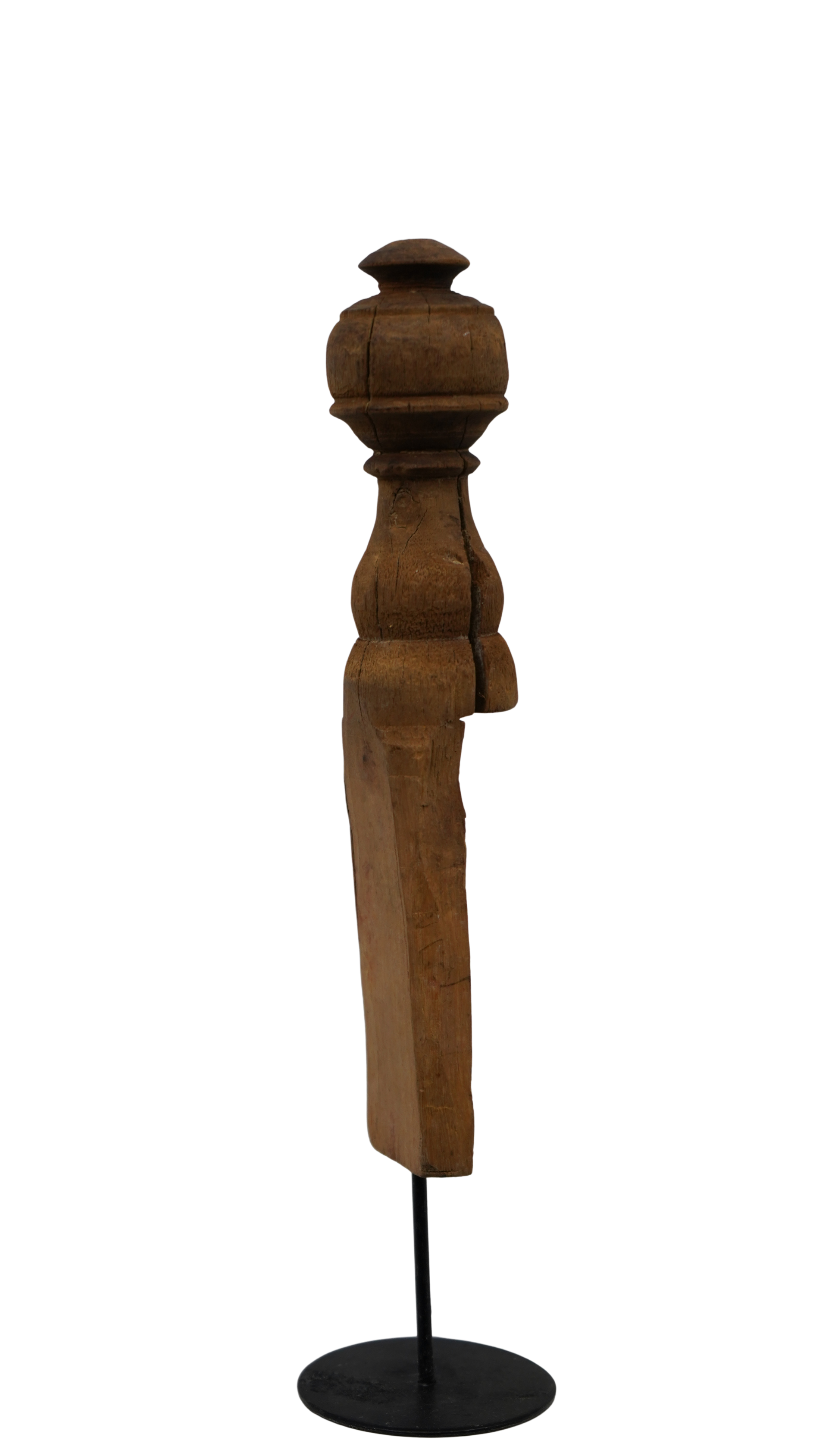 Holzfragment auf Standfuß - antik