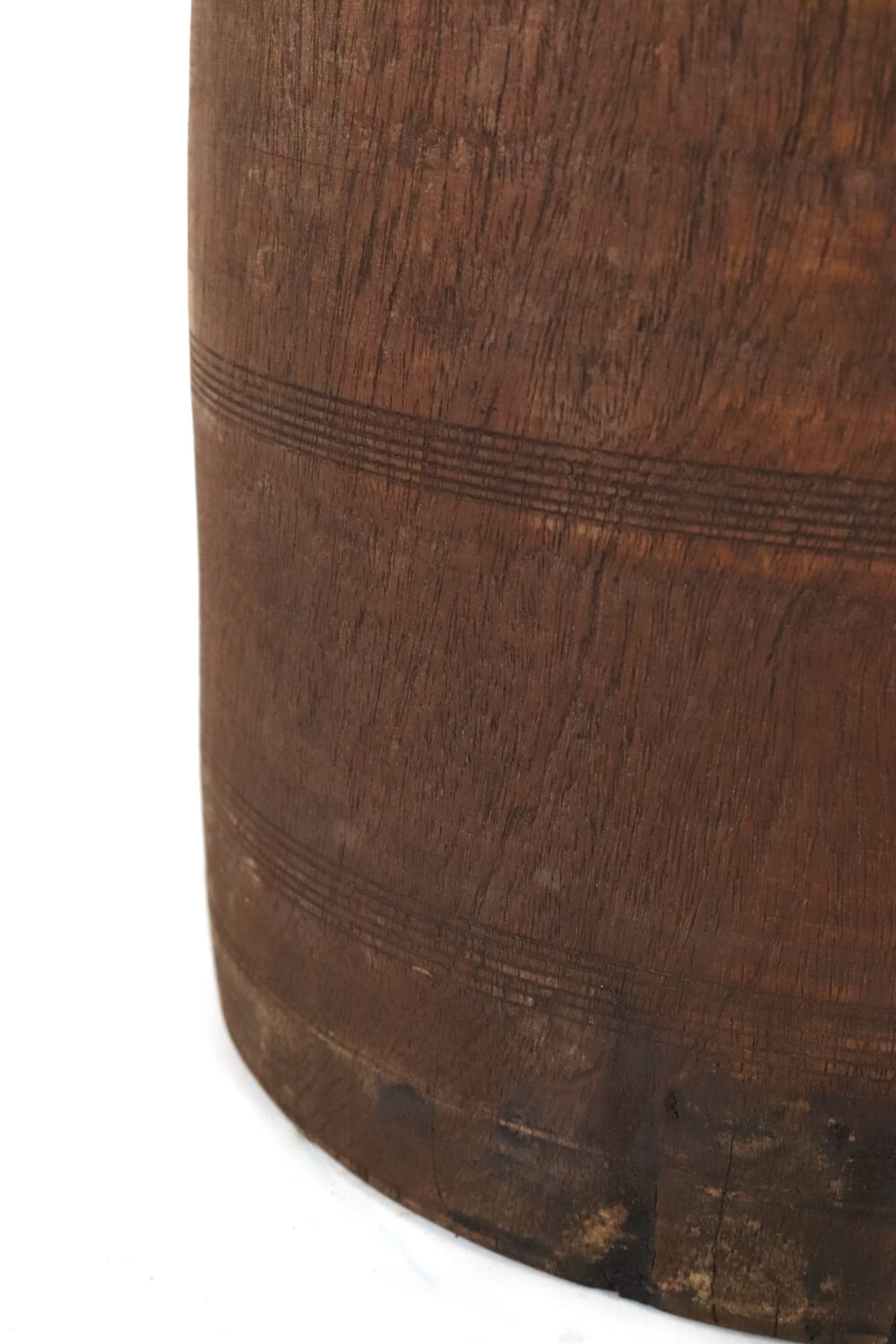 Nepal Pott aus Holz antik 31xø25