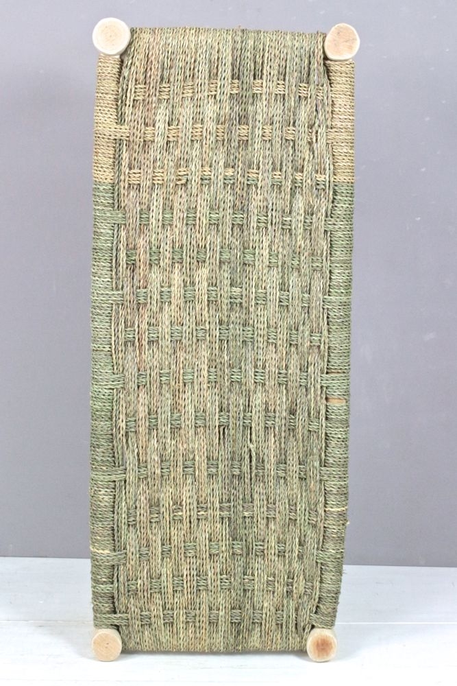 Bank mit Palmgrasgeflecht, 100 cm