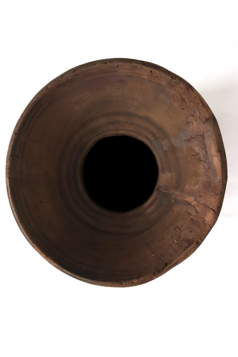 Antique rustic wooden vase 35xø27