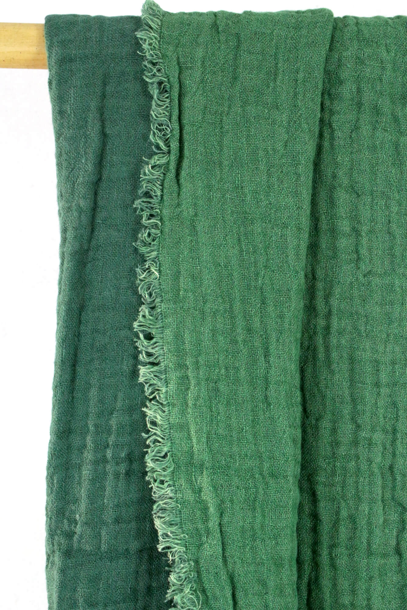 Decke Leinenkrepp grün