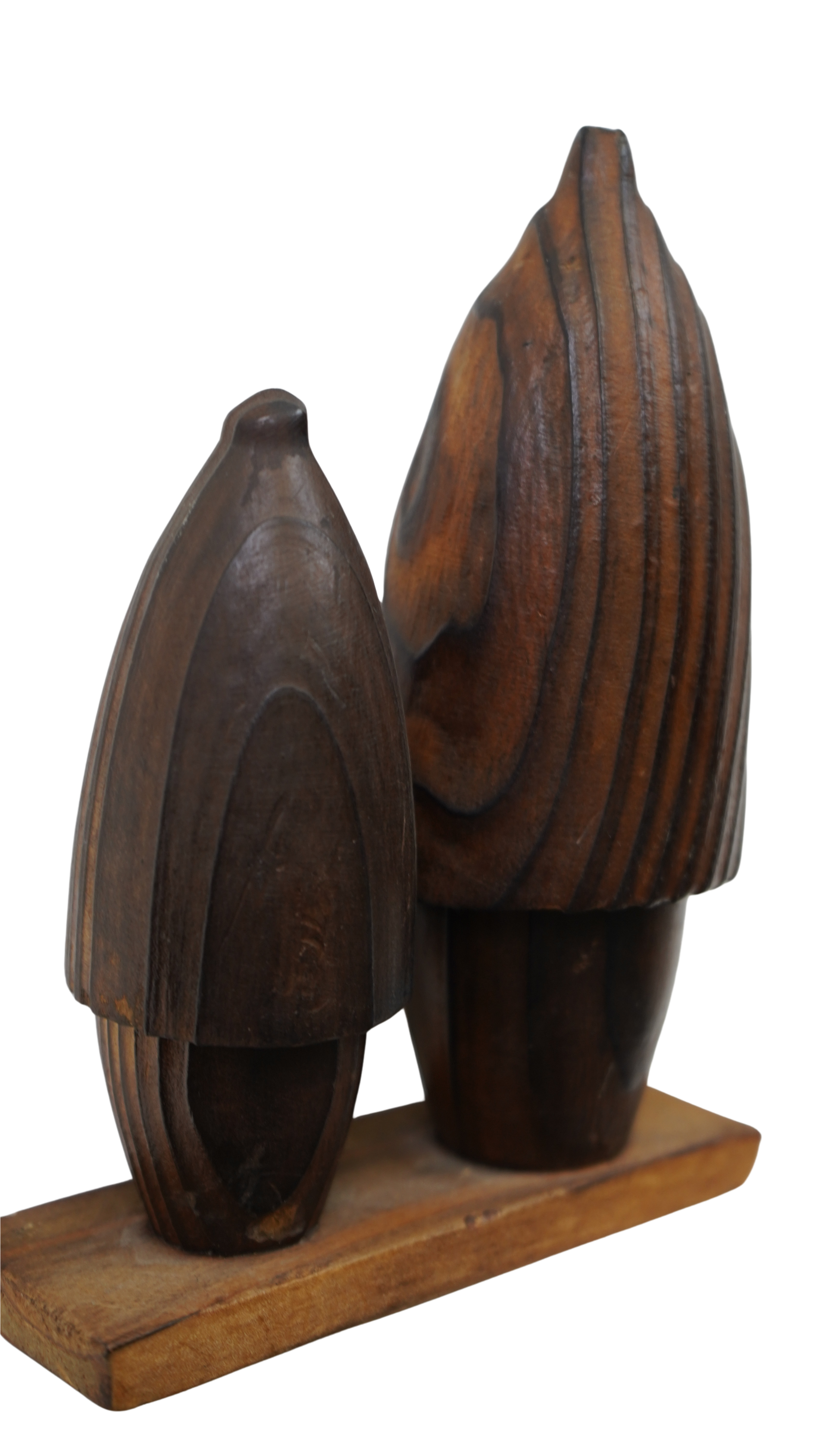 „Stille Verbundenheit“ – Skulpturales Holzfiguren-Duo im japanischen Stil