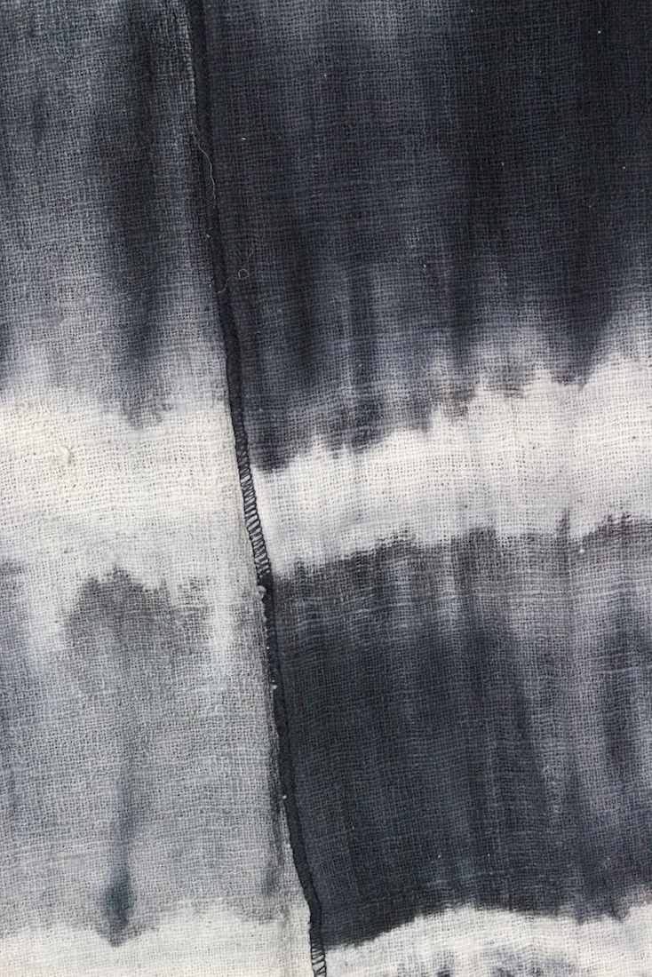 back Batik Decke schwarz-weiß Baumwolle, 180x150