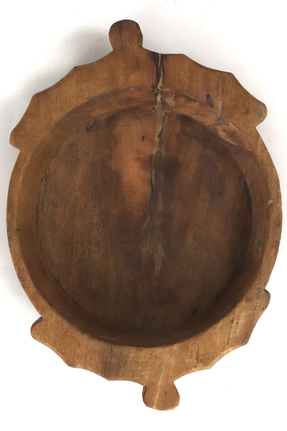 Alte Holzschale mit Ohren Indien Ø 34 cm 