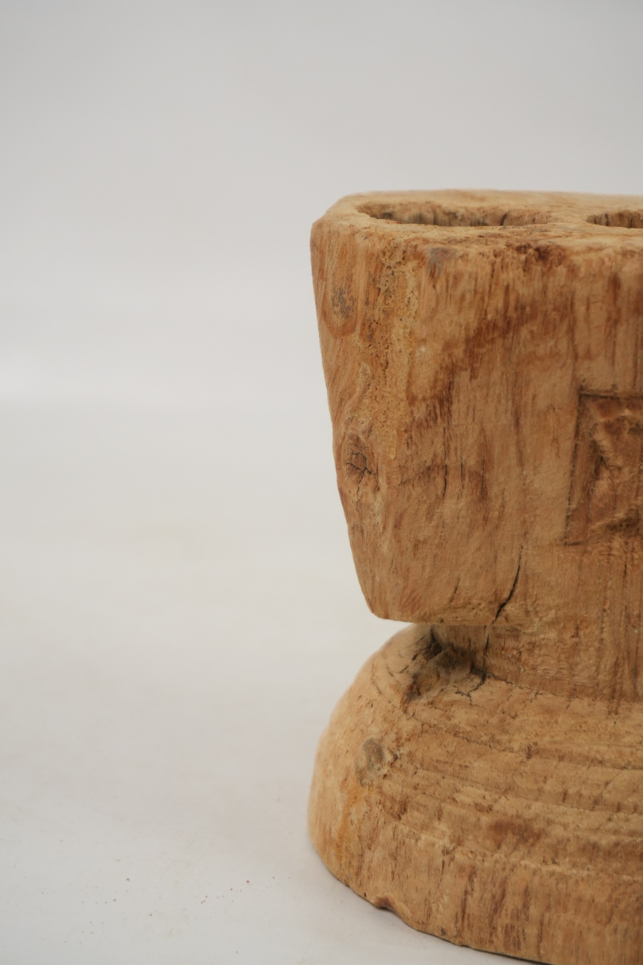 Rustic pillar candle stand