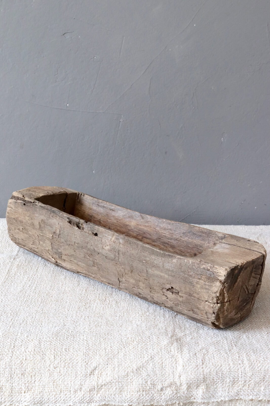 Holztrog rustikal antik, 11x45x14