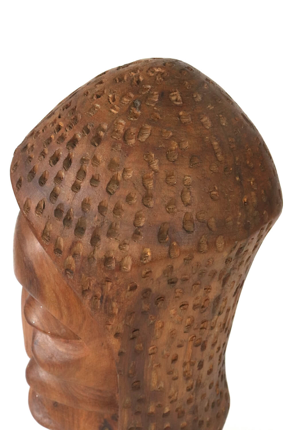 Handmade wooden head sculpture