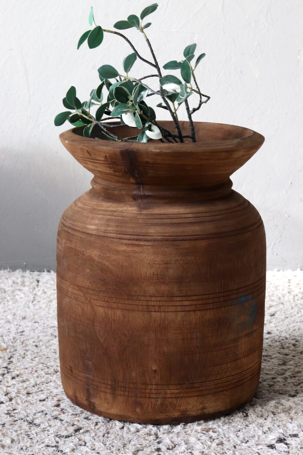 Wooden pot Nepal, 37xø28