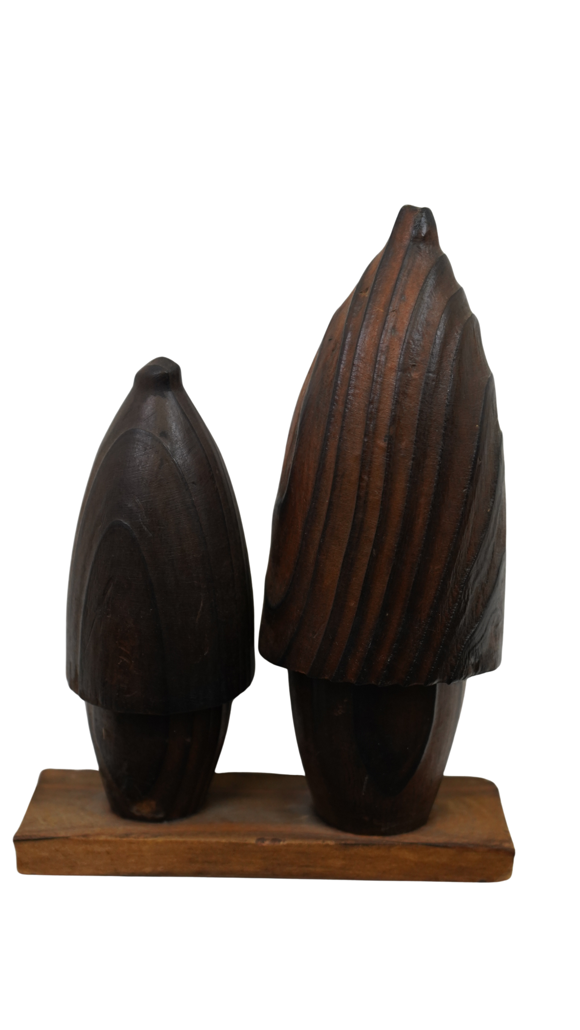 „Stille Verbundenheit“ – Skulpturales Holzfiguren-Duo im japanischen Stil