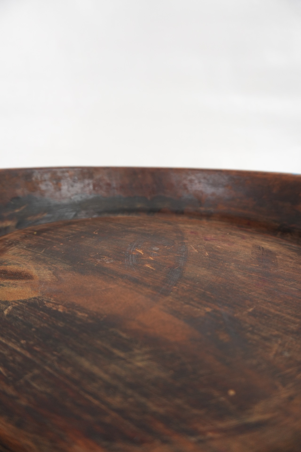 flache rustikale Holzschale groß, Ø 44 cm