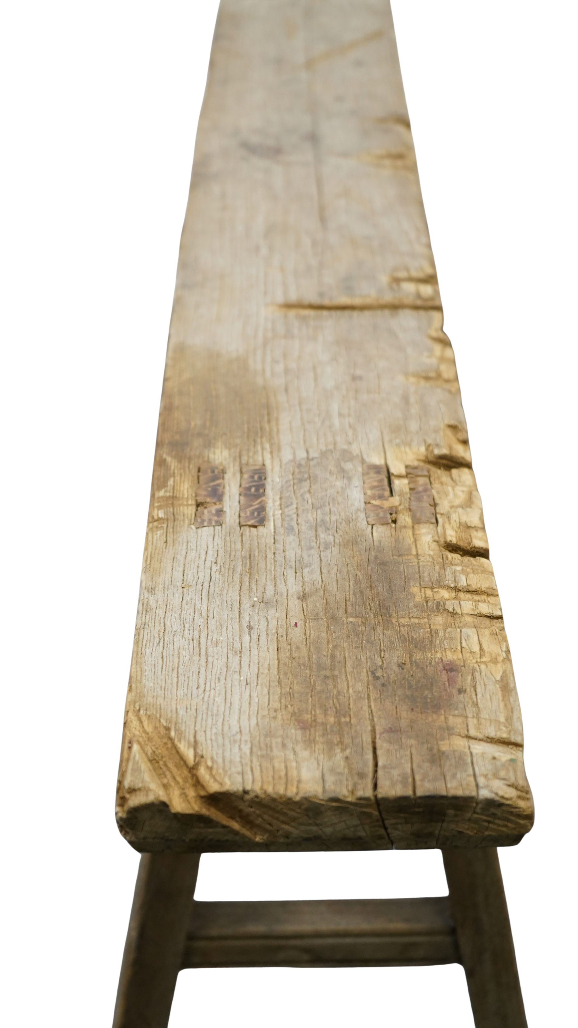 rustikale chinesische Holzbank 120 cm