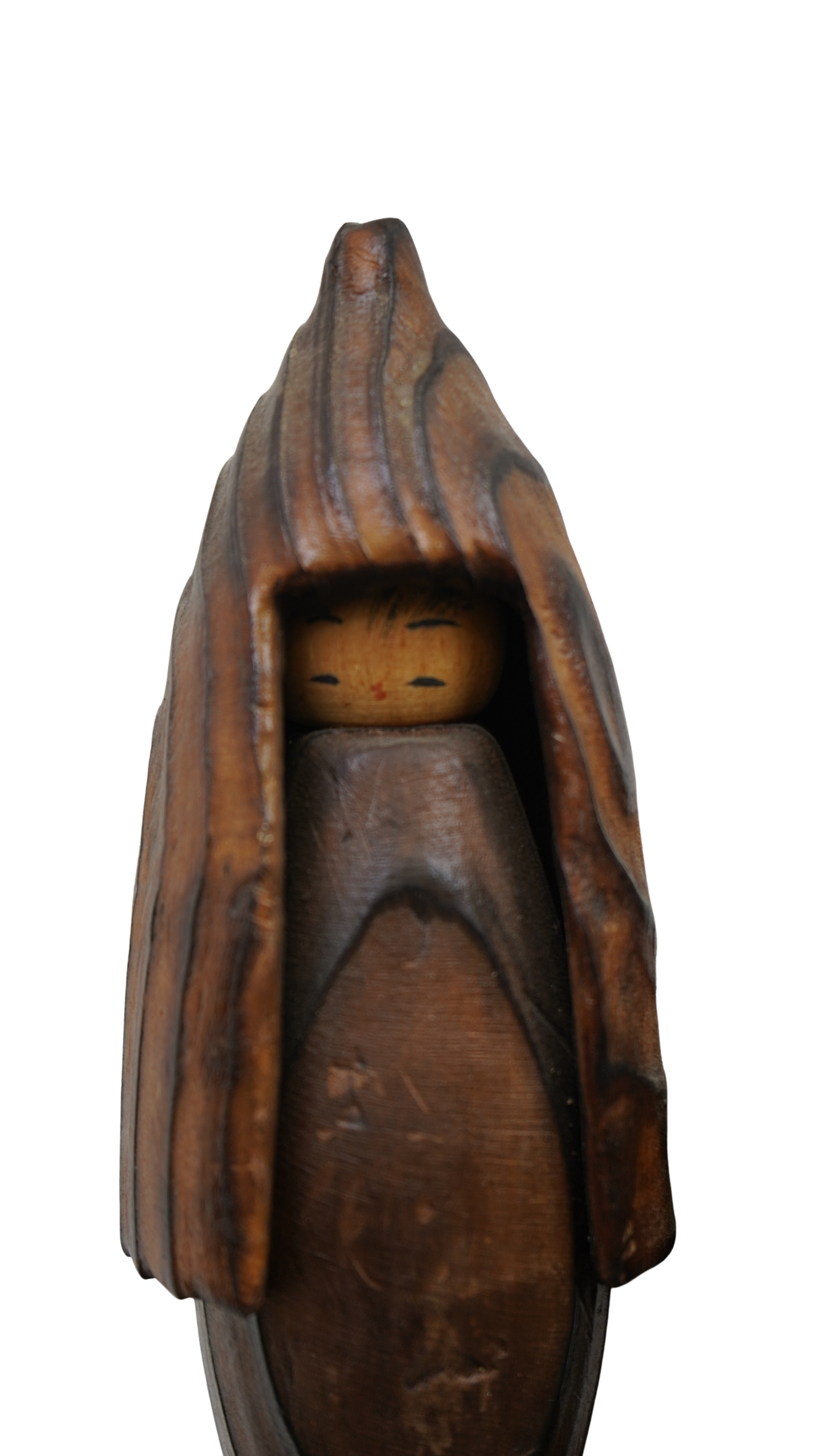 „Stille Verbundenheit“ – Skulpturales Holzfiguren-Duo im japanischen Stil