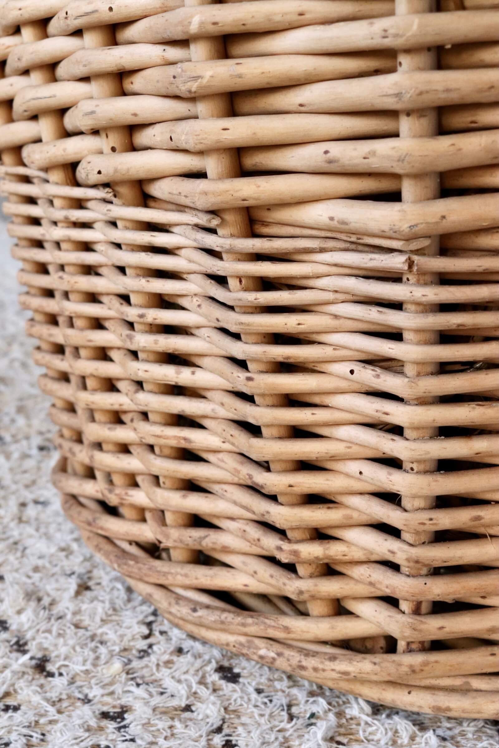 Vintage wicker glass balloon