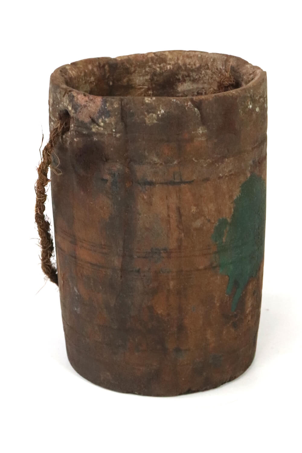 Antique wooden water bucket 