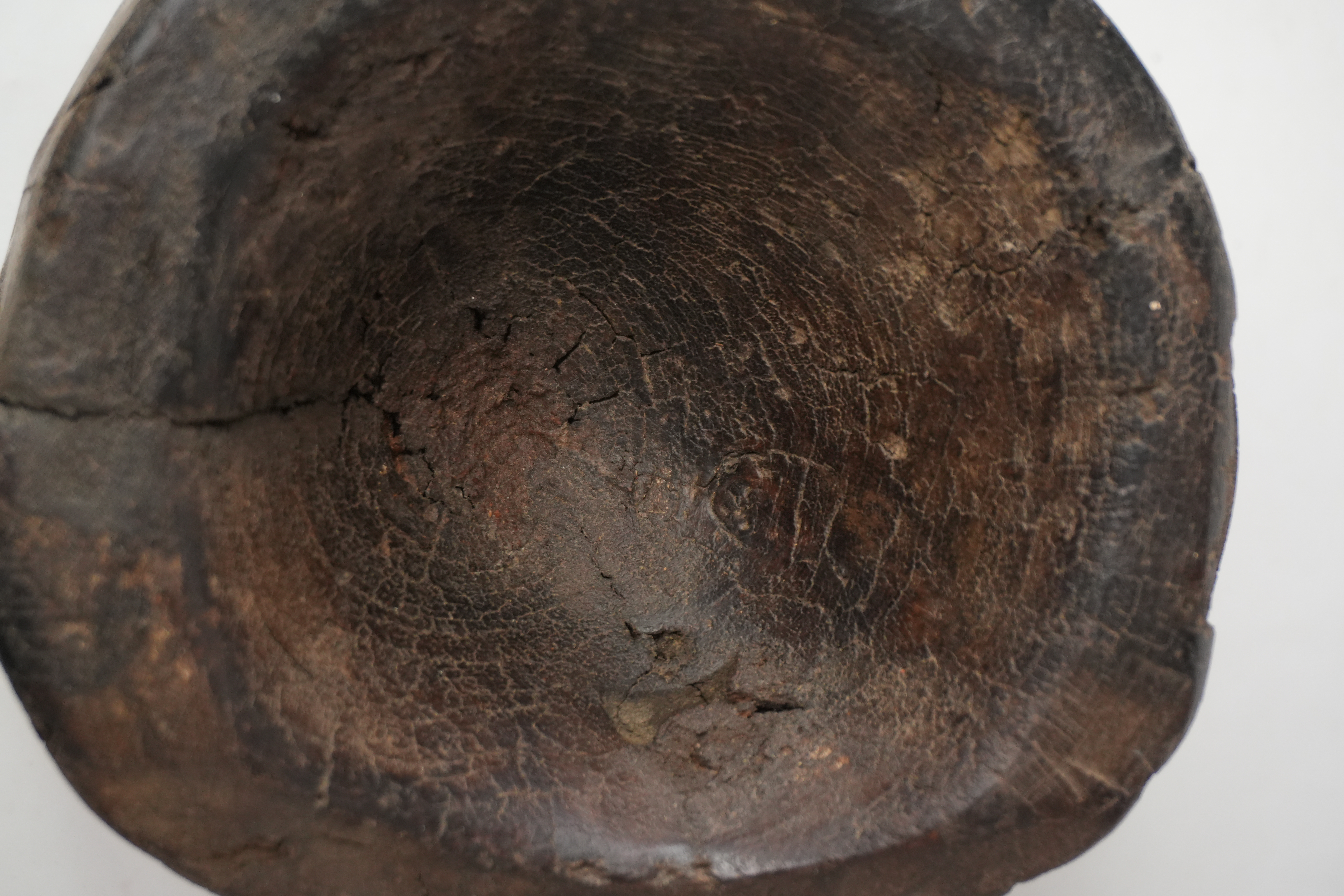 Holz-Mörser aus Indien antik