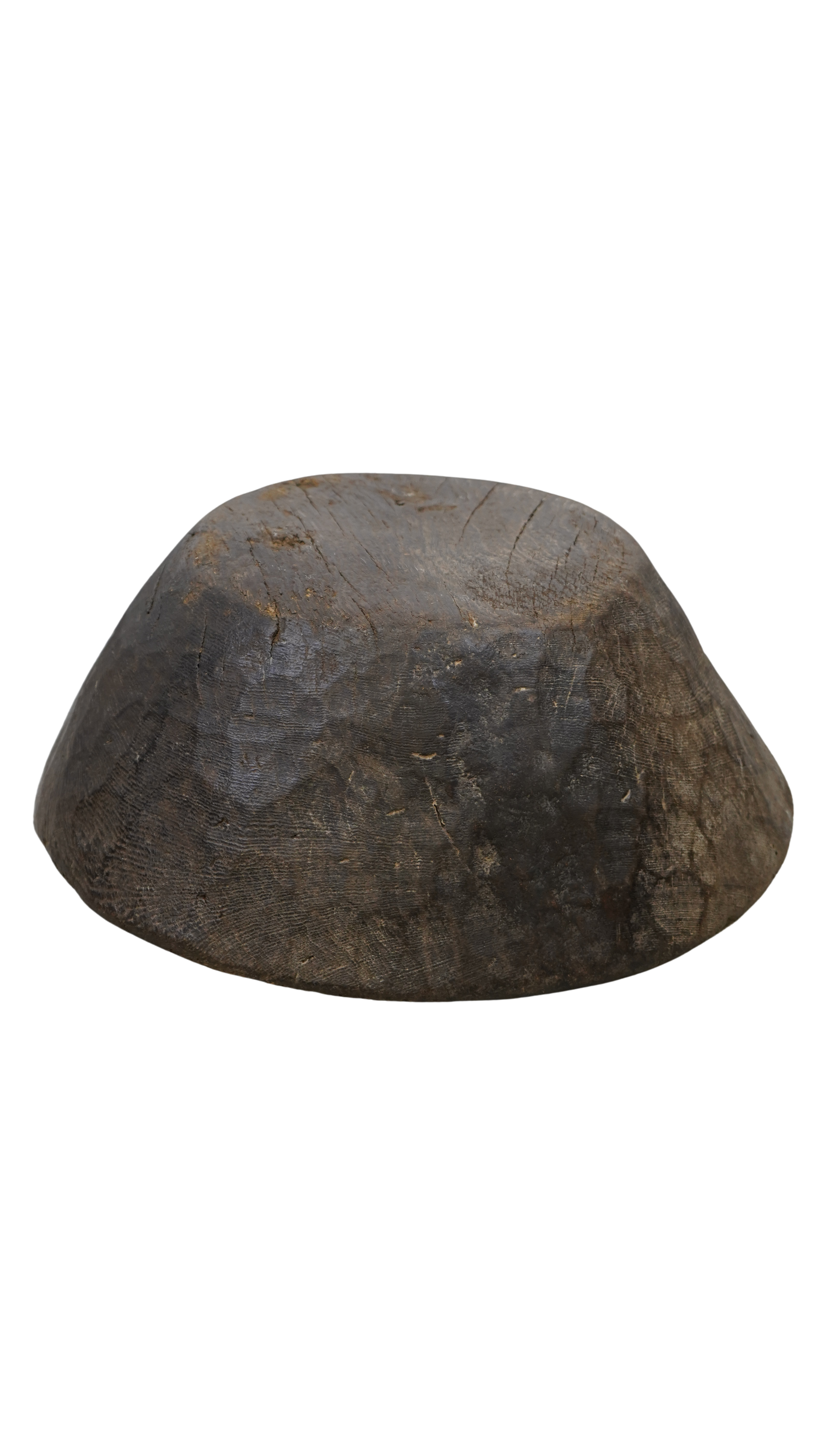 Große Vintage-Holzschale TERRA mit seitlichem Griff – 50 cm