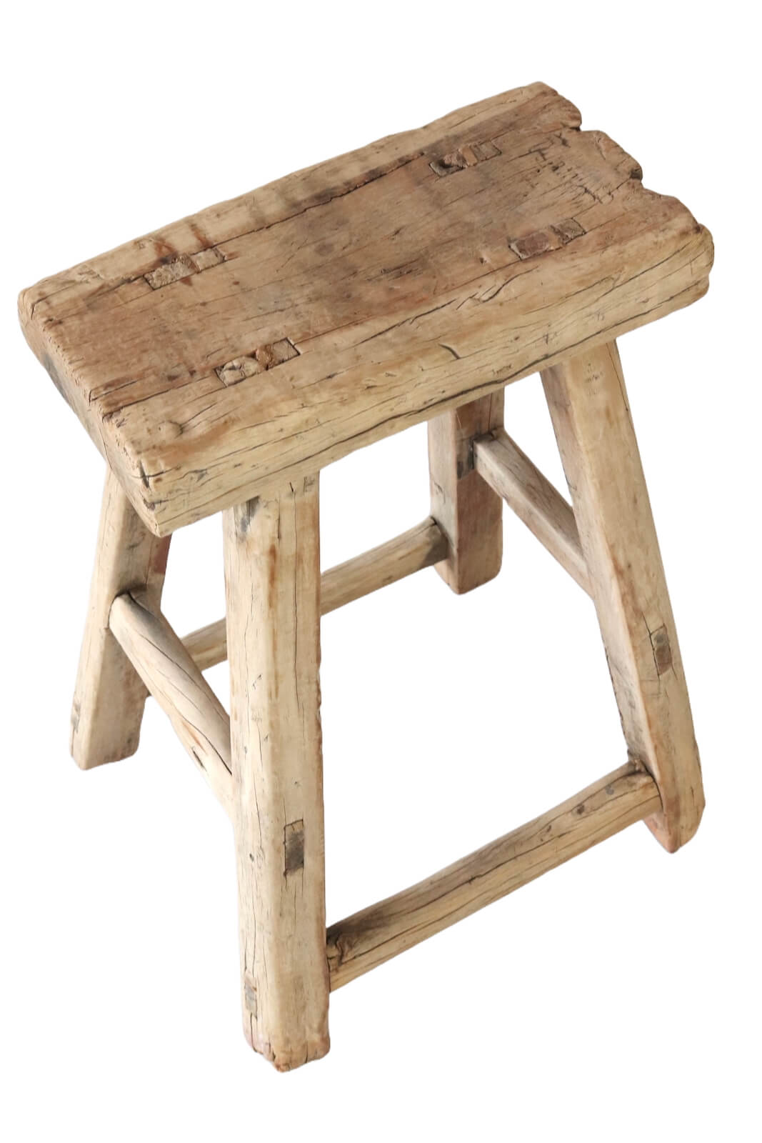Rectangular wooden workers stool