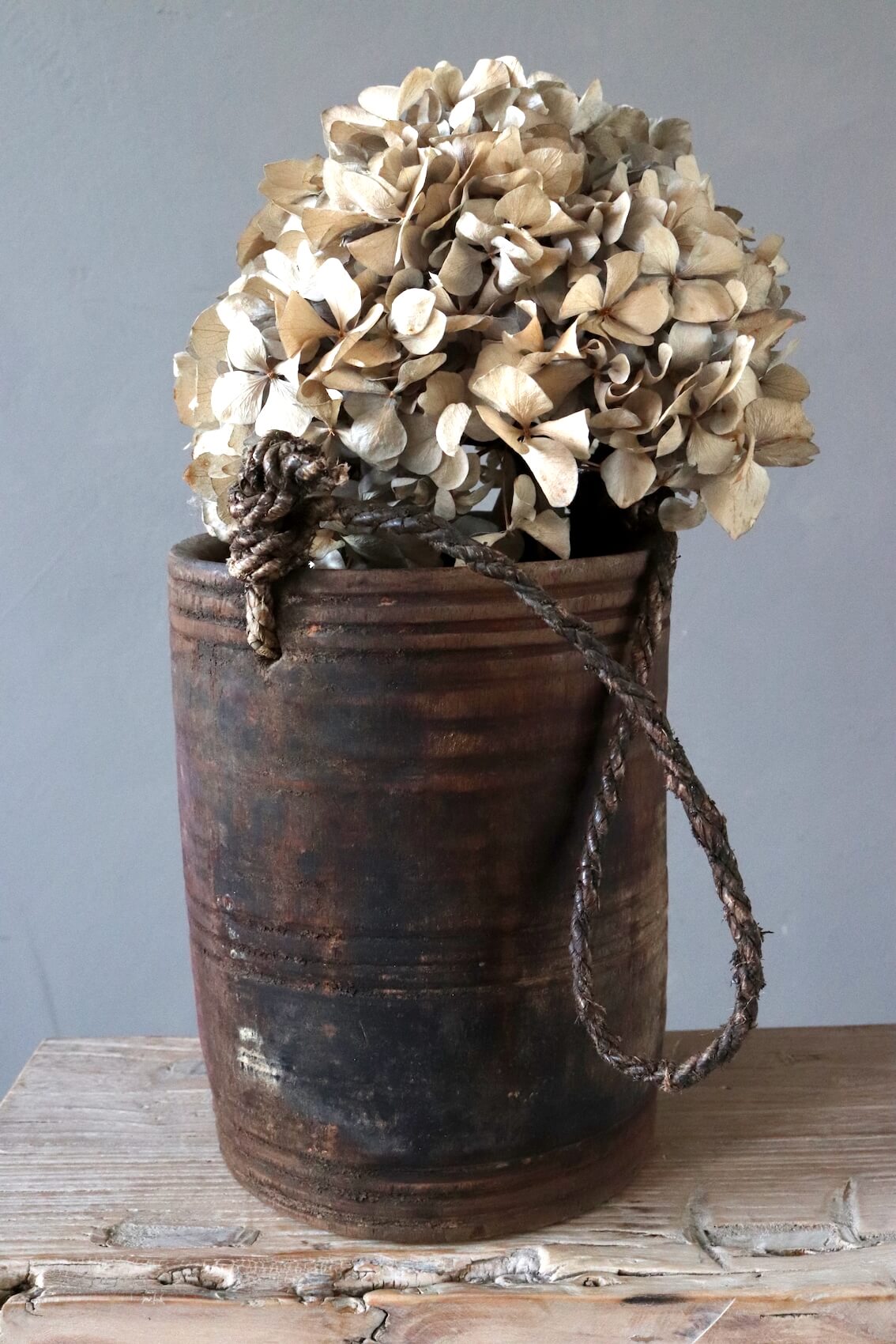 Wassereimer antik Nepal 24xø18