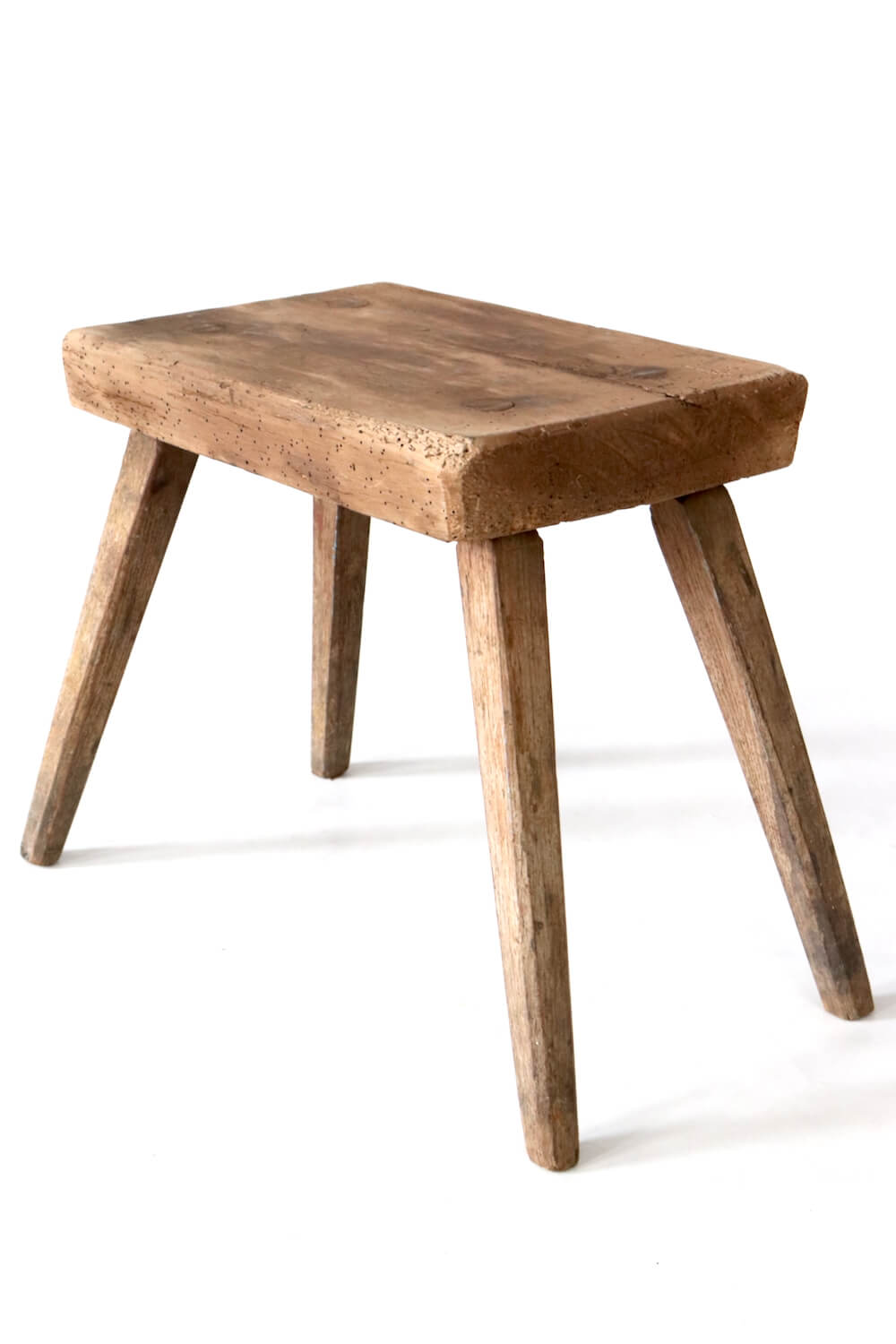 Antique rustic wooden stool